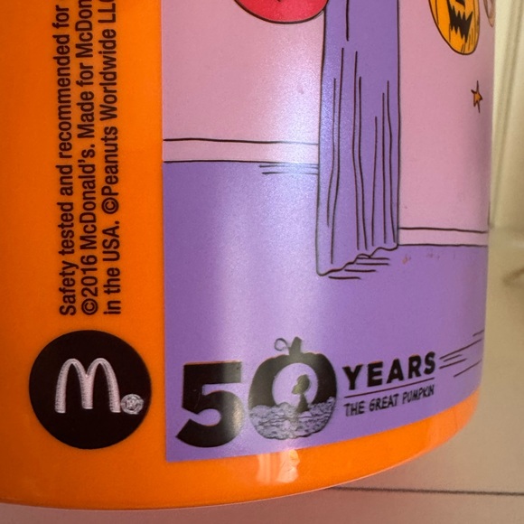 McDonald's Peanuts Charlie Brown 50th Anniversary Halloween Happy Meal Bucket - Picture 4 of 12